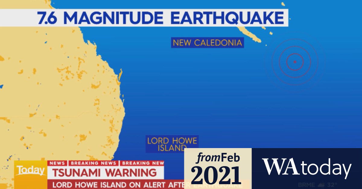 Video Tsunami warning issued for Lord Howe Island off NSW coast after earthquake